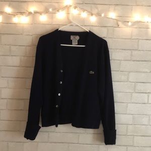 Dark Navy Lacoste Cardigan